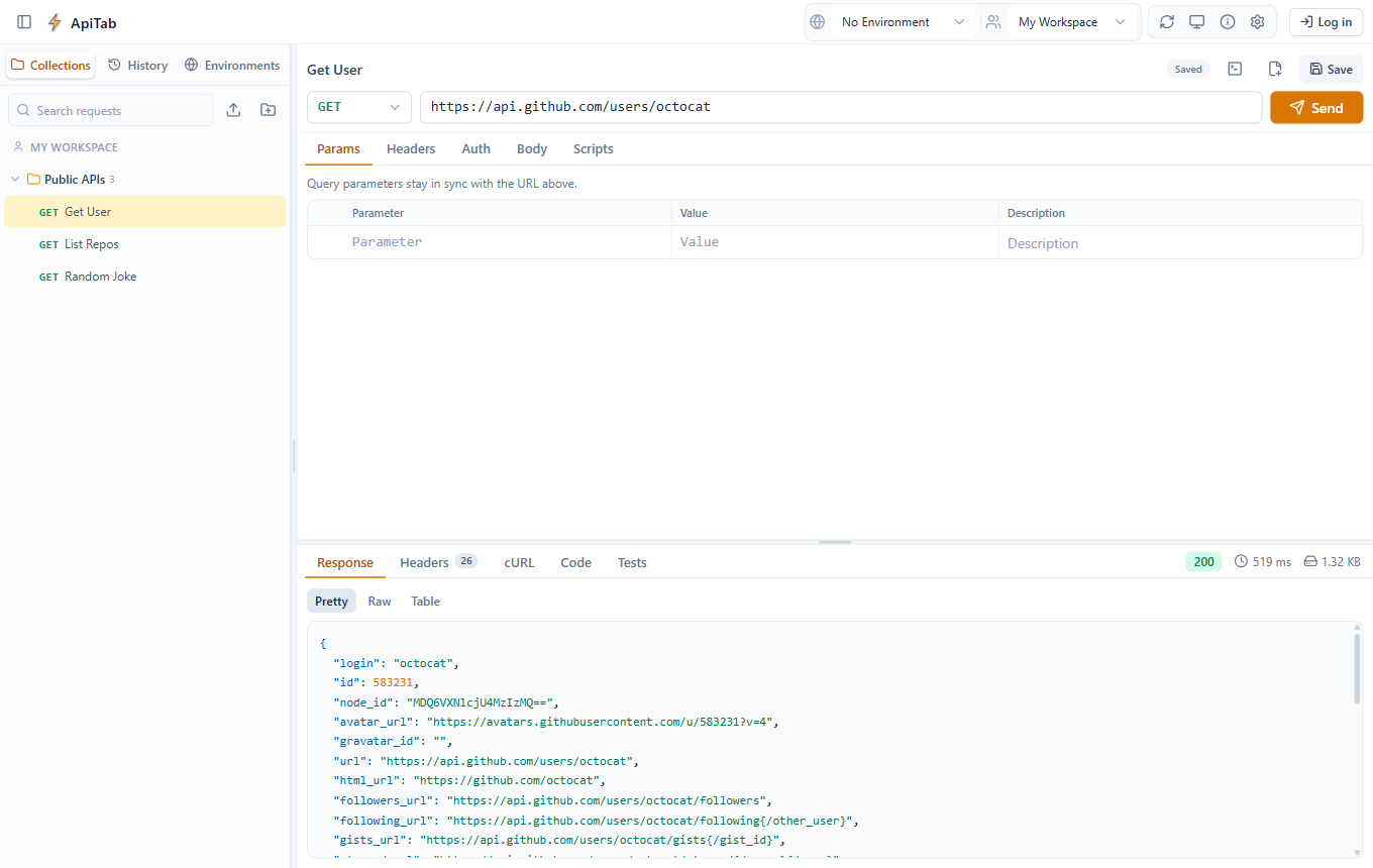 ApiTab request builder